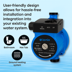 IONIX Automatic Water Pressure Pump Suitable for Hot Water Circulation, Washing Machine, RO Shower
