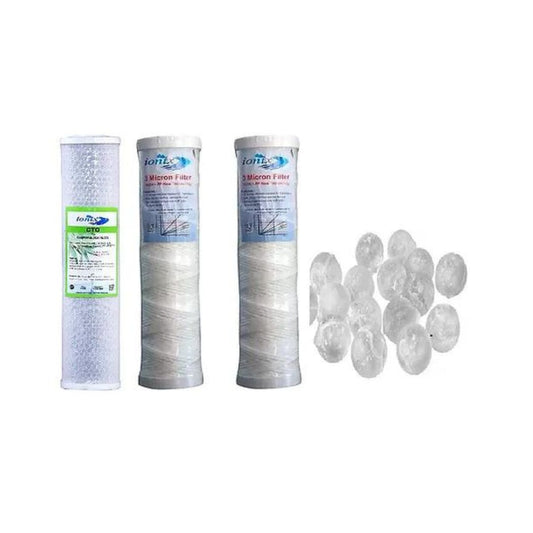 IONIX 2 Stage Pre Filter 1 Year Maintenance Kit with 2 Sediment Filter, 1 CTO Fi