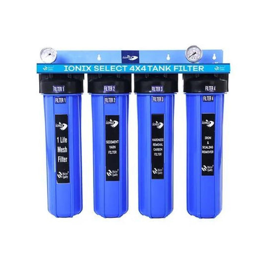 Ionix Select 4-Stage Tank Filtration System with Dual Sediment Filter - Pure Water Solution