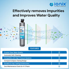 Ionix 0 Maintenance cost for 5 years ,Fit and Forget model, 3 Stage Clear Pro Automatic, Years ahead in Innovation , Perfect Tank filter for your Home (SS-304)