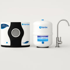 Ionix Under Sink RO + UF Water Purifier for Home - Alkaline + Copper Retention Technology