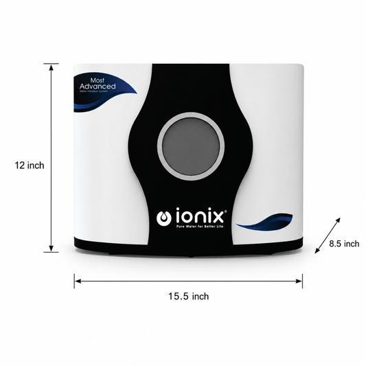 Ionix Under Sink RO + UF Water Purifier for Home - Alkaline + Copper Retention Technology