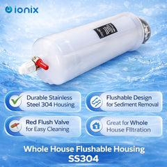 IONIX Jumbo Spin Down Sediment Pre Filter - SS 304 Grade