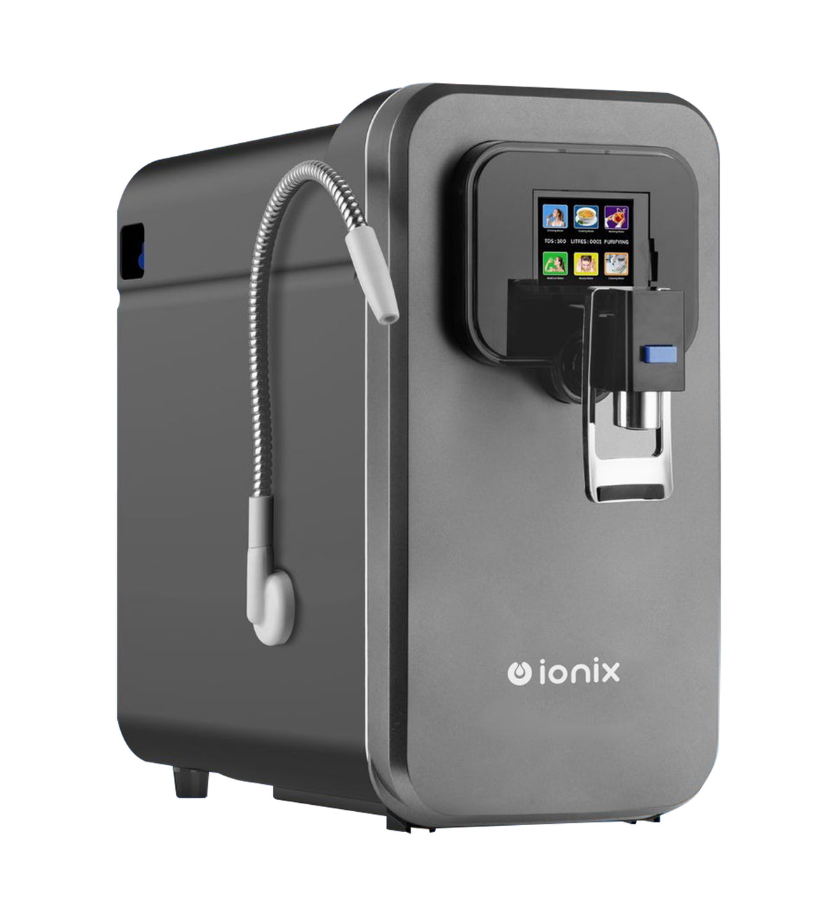 Ionix RO + Ionizer i5-400 Titanium Water Purifier – 50 LPH, Self-Serviceable Filters, UV, TDS Control, and Alkaline Options – Best Water Filter for Home & Office