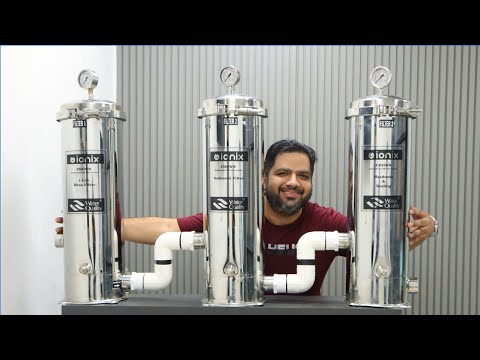 ionix crown stainless steel 304 filters for residential complex , hospitals,for heavy & volume