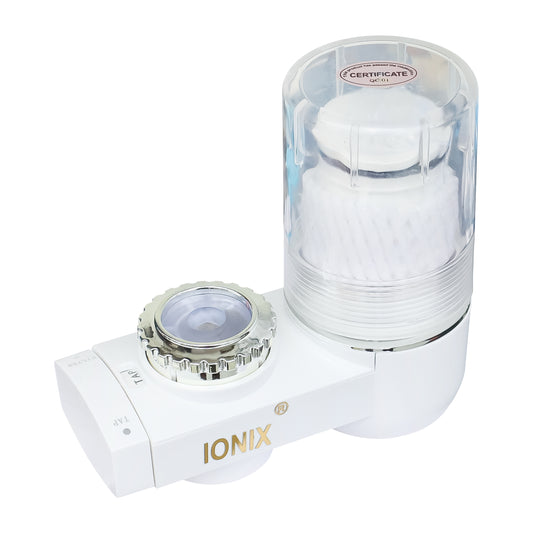 IONIX Faucet Water Filter Active Carbon Filtration Core Water Filter Faucet Mount Water Filtration System for Tap Water, Hard Water Softener, Universal Water Tap Filter